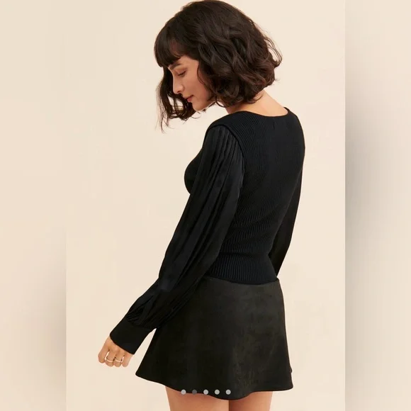 Anthropologie Twofer Faux Wrap Sweater - Picture 2 of 7